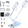 ScrubWiz Steam Mop Cleaner with Detachable Handheld Steamer, 12-in-1 Multi-purpose Accessories, 2 Adjustable Levels and Heats up in 10s for Cleaning Floor, Grout, Tile, Carpet and Whole Home Use
